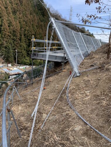 高エネルギー吸収柵工